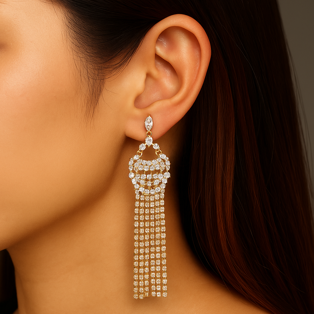Crystal Rainfall Earrings