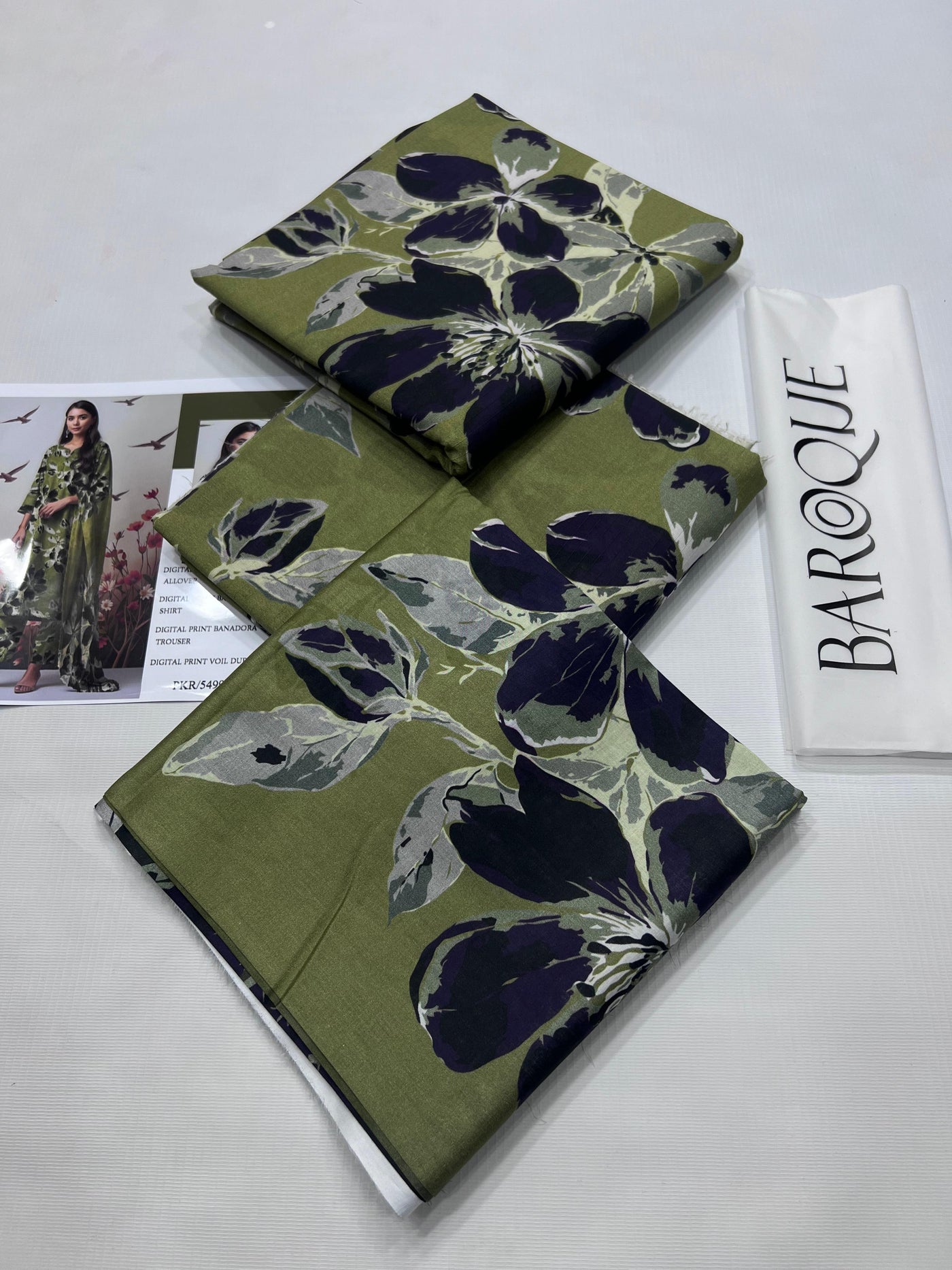 BAROQUE (3 Piece) BANA DORIA LAWN DIGITAL PRINT ALLOVER