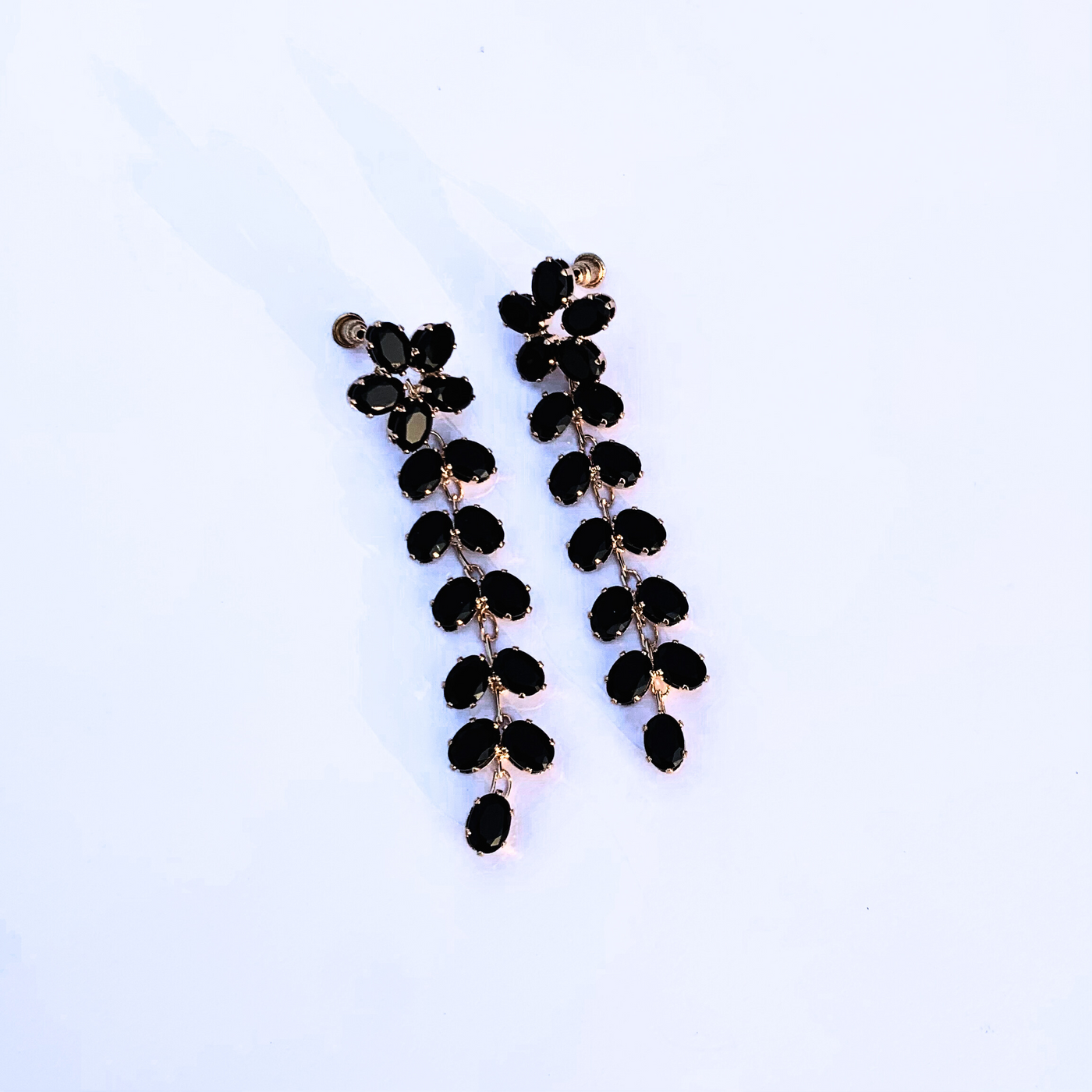 Midnight Blossom Drop Earrings