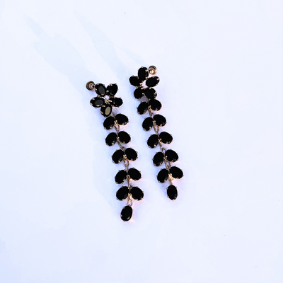 Midnight Blossom Drop Earrings