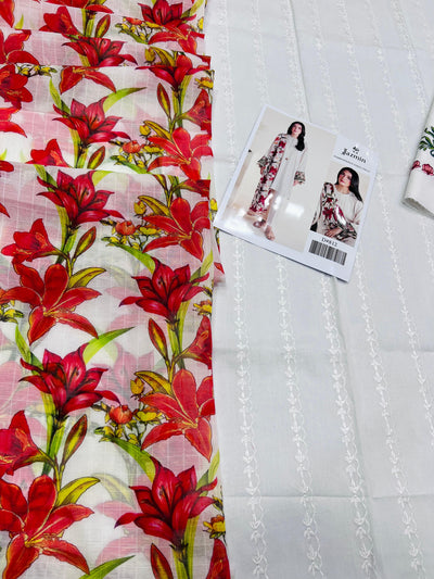 JAZMIN LAWN  EMBROIDERY SUIT (3 PIECE)