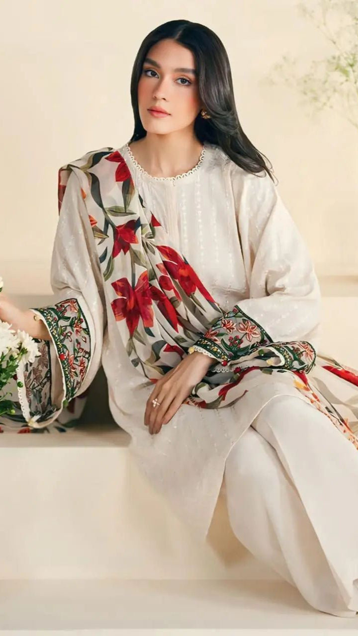 JAZMIN LAWN  EMBROIDERY SUIT (3 PIECE)