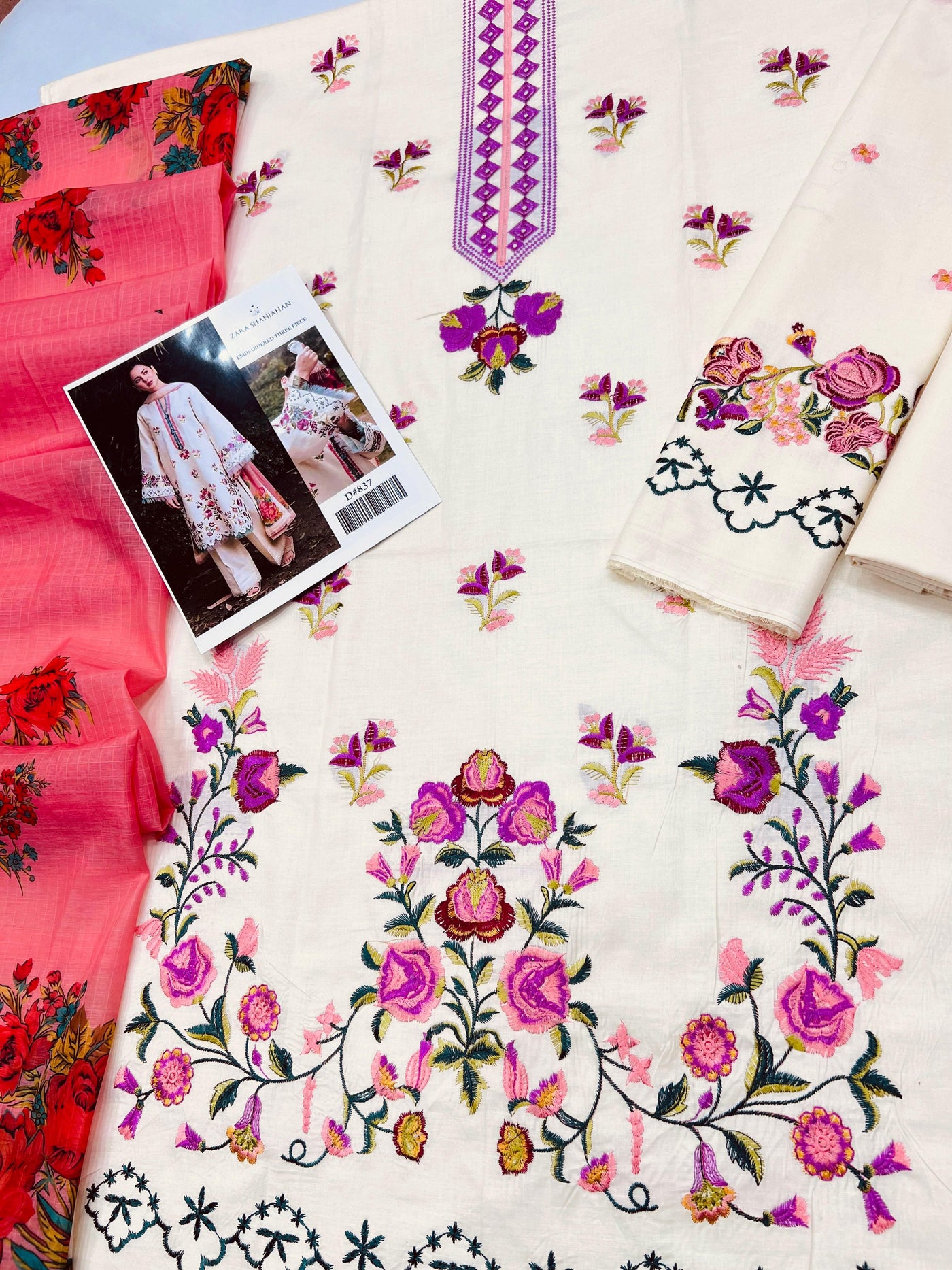 ZARA SHAHJAHAN LAWN EMBROIDERY SUIT (3 PIECE)