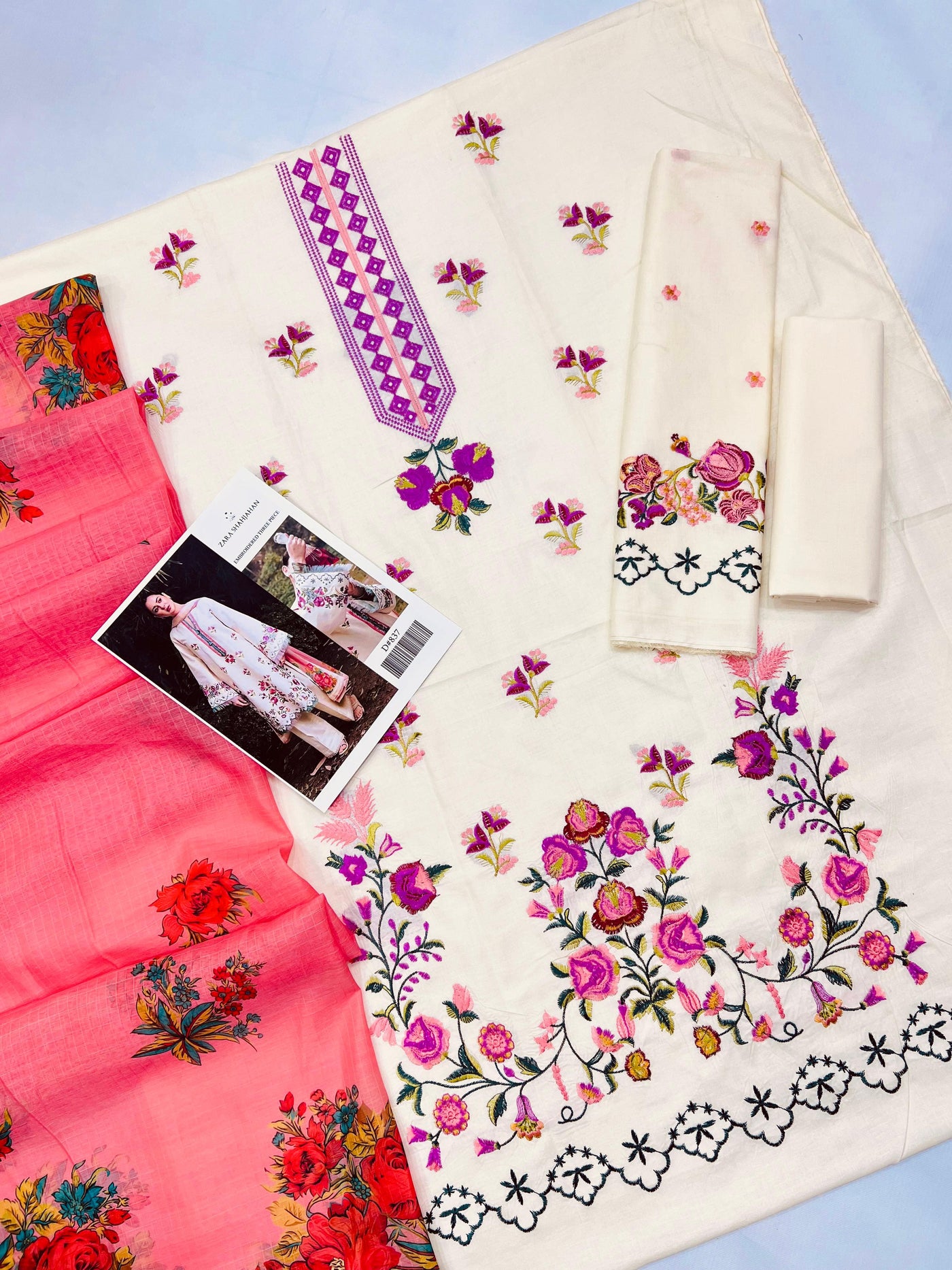 ZARA SHAHJAHAN LAWN EMBROIDERY SUIT (3 PIECE)