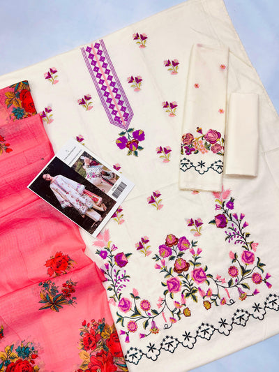 ZARA SHAHJAHAN LAWN EMBROIDERY SUIT (3 PIECE)