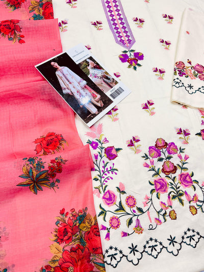 ZARA SHAHJAHAN LAWN EMBROIDERY SUIT (3 PIECE)