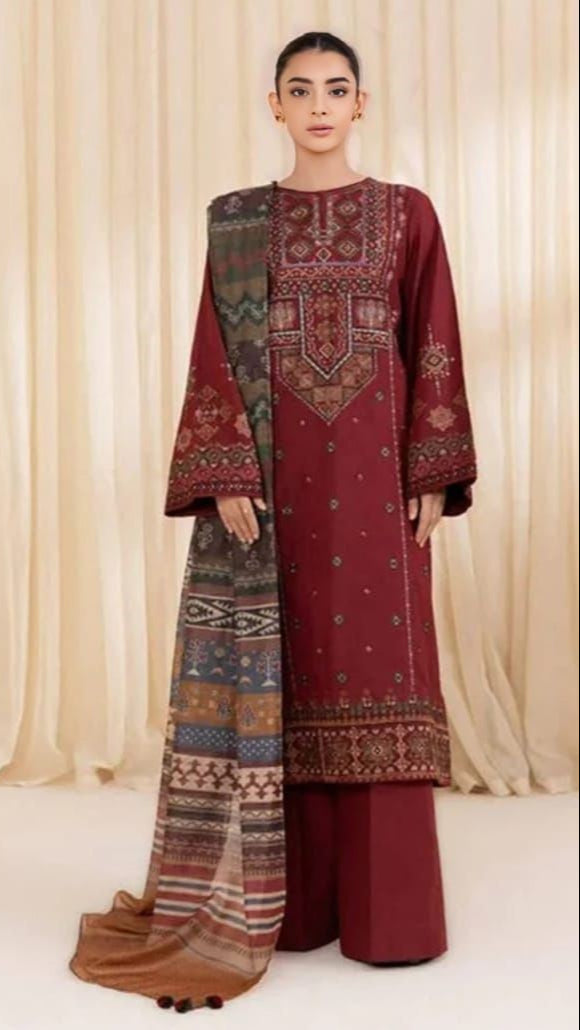 SAPPHIRE LAWN EMBROIDERY SUIT (3 PIECE)