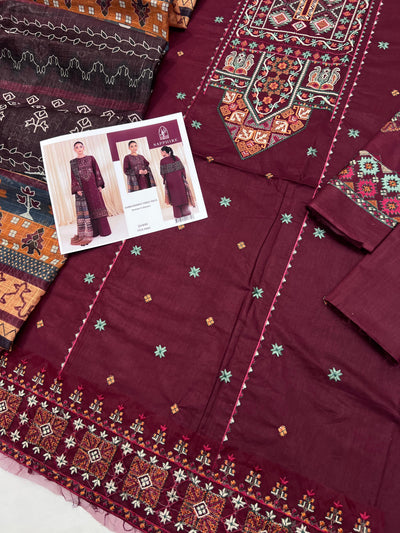 SAPPHIRE LAWN EMBROIDERY SUIT (3 PIECE)