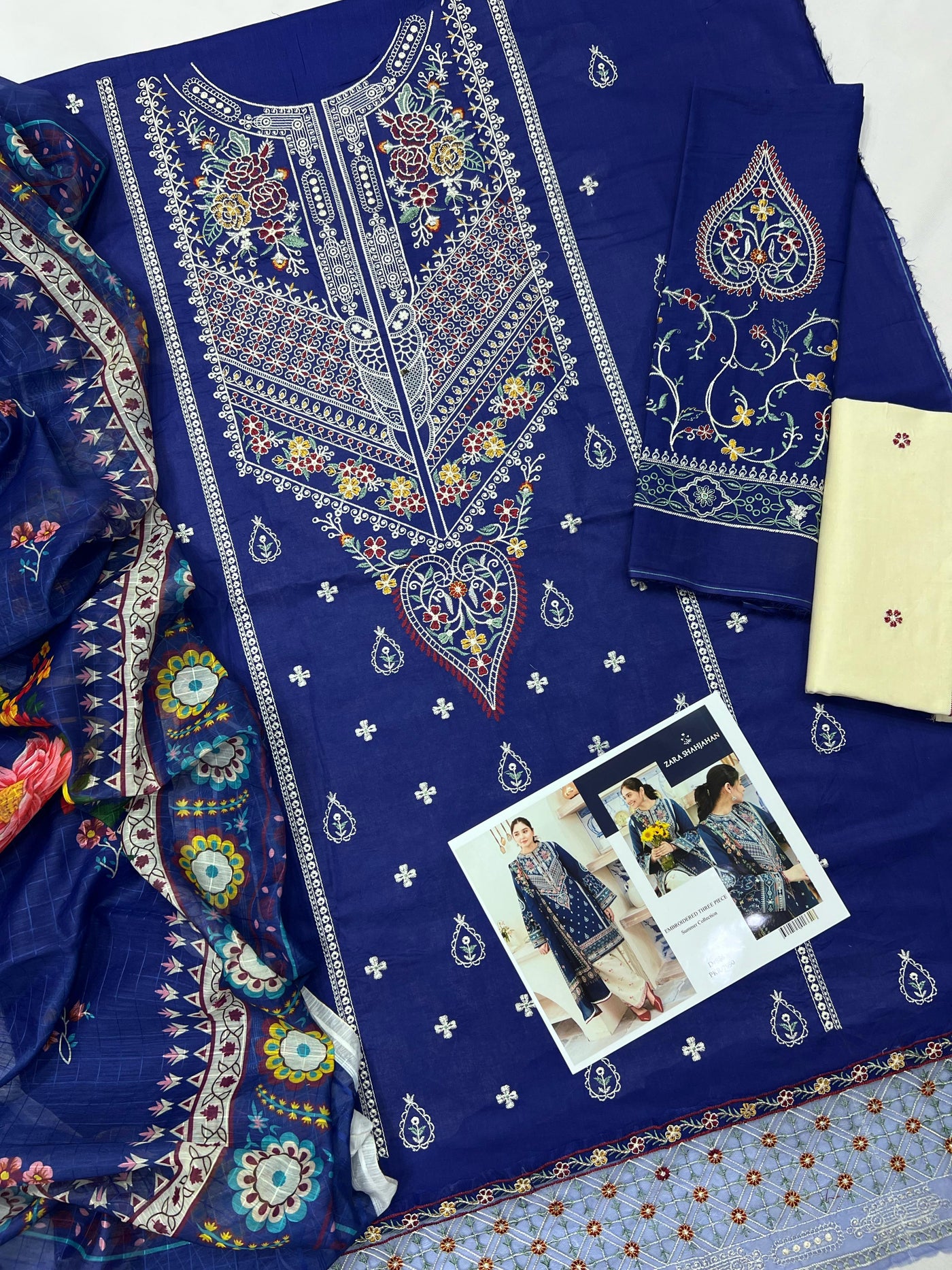 ZARA SHAHJAHAN LAWN EMBROIDERY SUIT (3 PIECE)