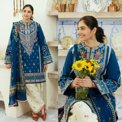 ZARA SHAHJAHAN LAWN EMBROIDERY SUIT (3 PIECE)