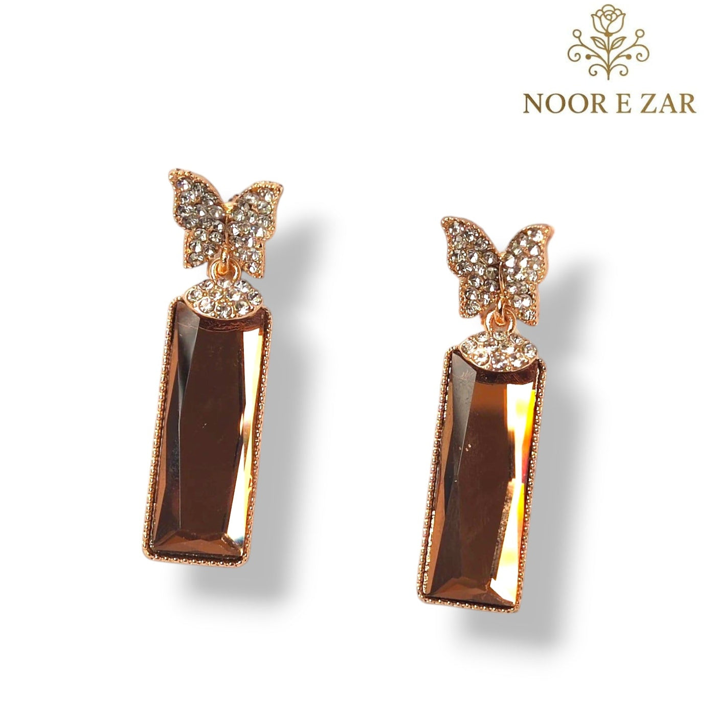 Amber Flutter Elegance Earrings