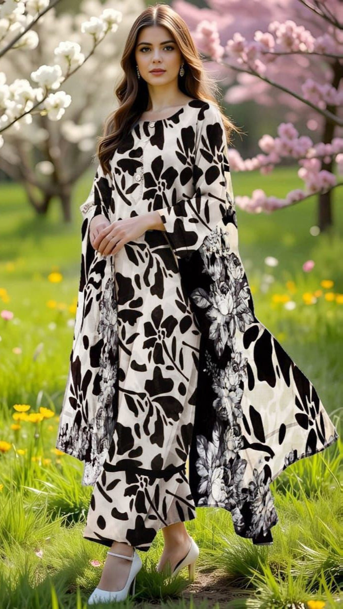 BAROQUE BANA DORIA LAWN DIGITAL PRINT ALLOVER