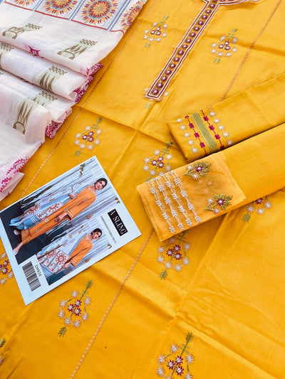 ASLING LAWN EMBROIDERY SUIT (3 PIECE)