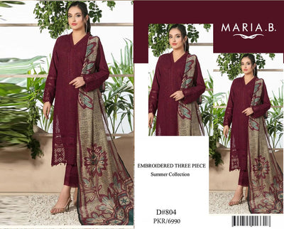 MARIA B LAWN EMBROIDERY SUIT (3 PIECE)