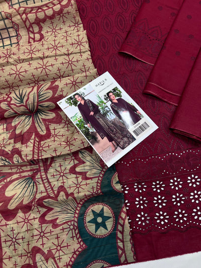 MARIA B LAWN EMBROIDERY SUIT (3 PIECE)