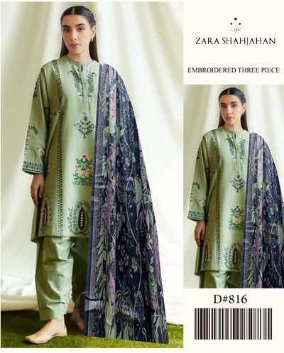 ZARA SHAHJAHAN LAWN EMBROIDERY SUIT (3 PIECE)