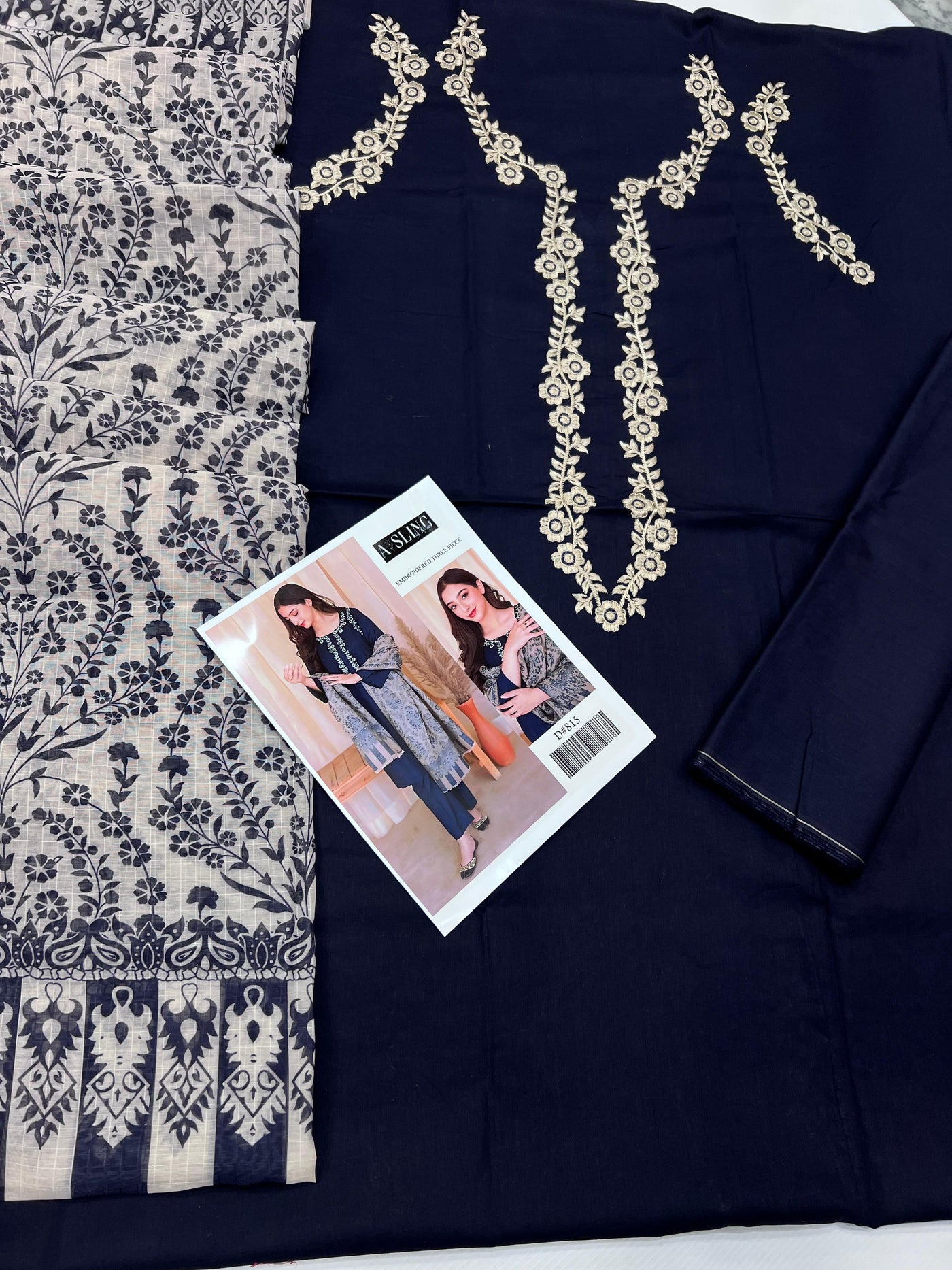ASLING LAWN EMBROIDERY SUIT (3 PIECE)