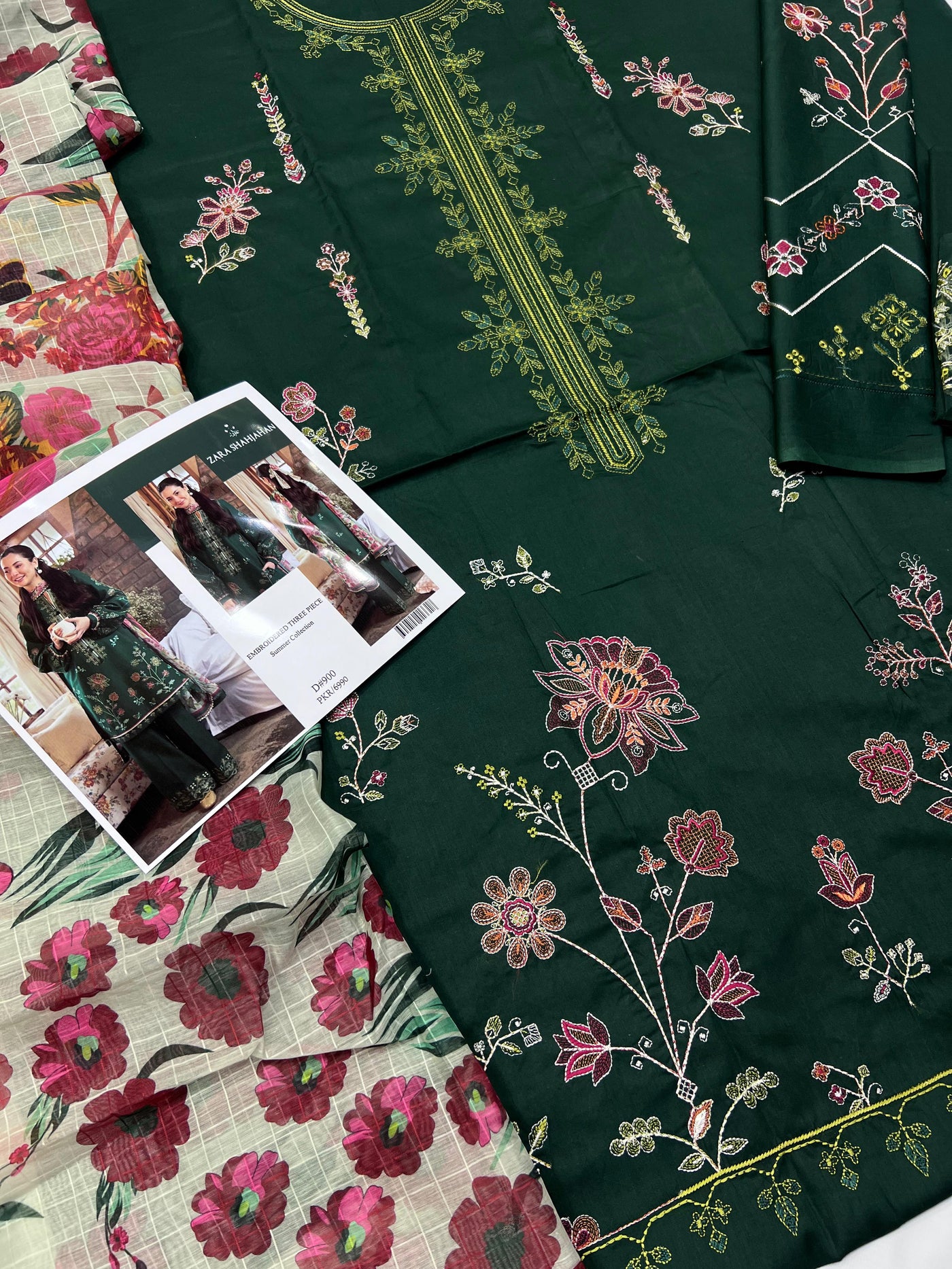 ZARA SHAHJAHAN LAWN EMBROIDERY SUIT (3 PIECE)