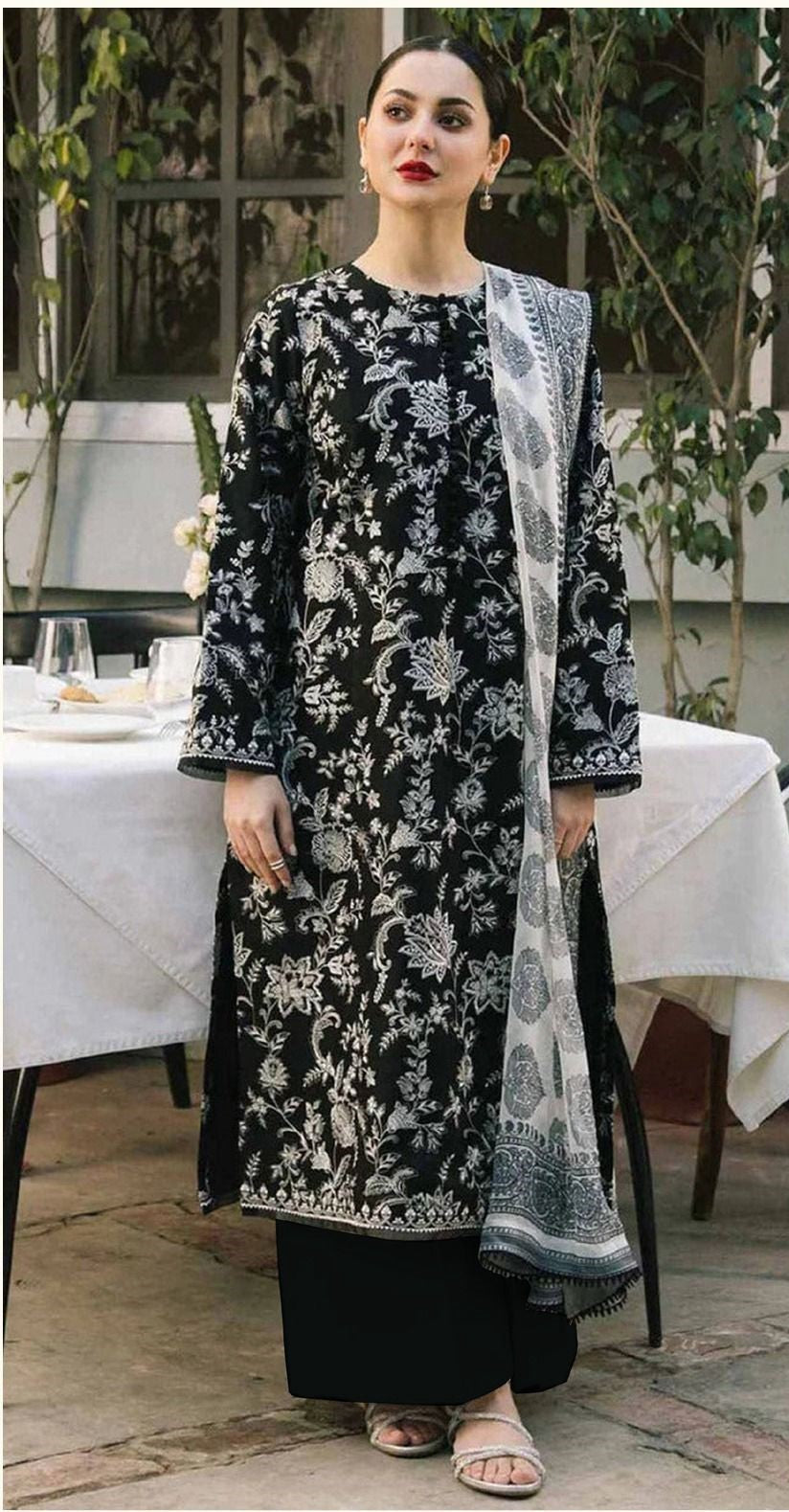 ZARA SHAHJAHAN LAWN EMBROIDERY SUIT (3 PIECE)