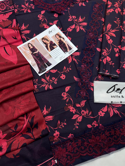 ASIFA & NABEEL LAWN EMBROIDERY SUIT (3 PIECE)