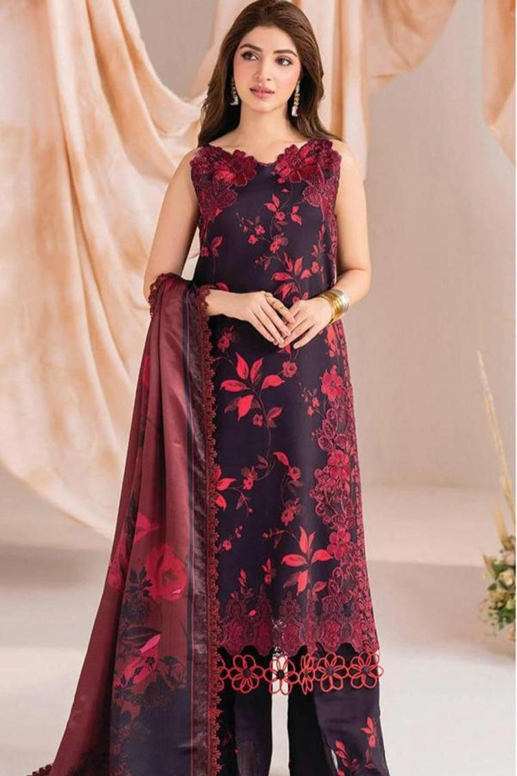 ASIFA & NABEEL LAWN EMBROIDERY SUIT (3 PIECE)