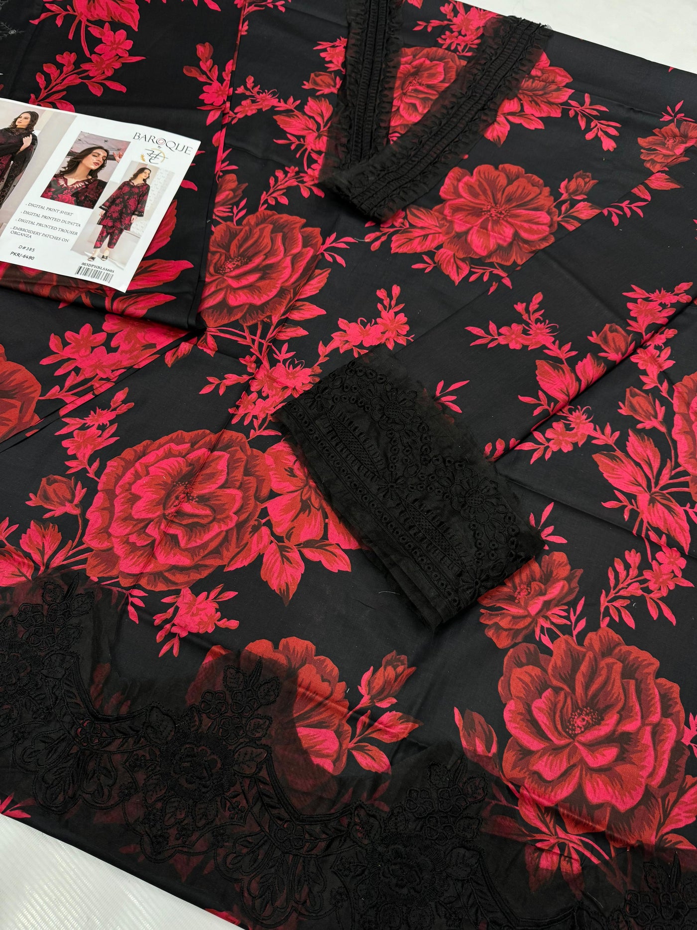 BAROQUE LAWN EMBROIDER SUIT (3 PIECE)
