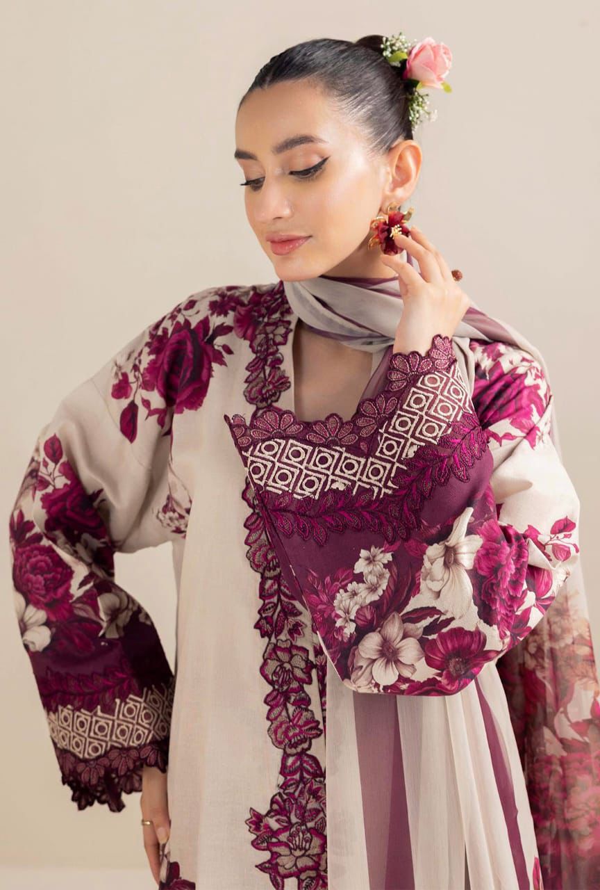 ADAN LIBAS LAWN EMBROIDER SUIT (3 PIECE)