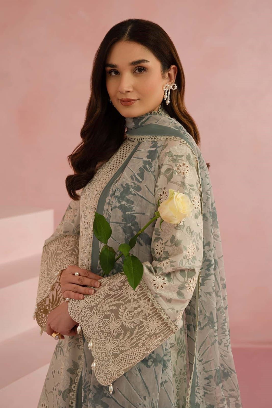 AFROZEH LAWN EMBROIDER SUIT (3 PIECE)