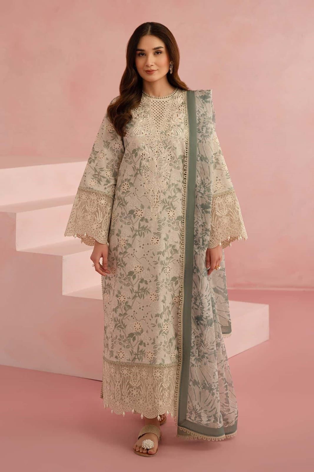 AFROZEH LAWN EMBROIDER SUIT (3 PIECE)