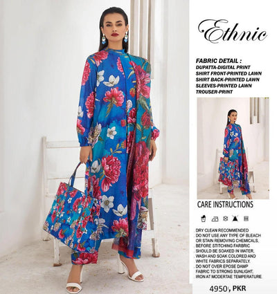 ETHNIC LAWN DIGITAL PRINT ALLOVER (3 PIECE)