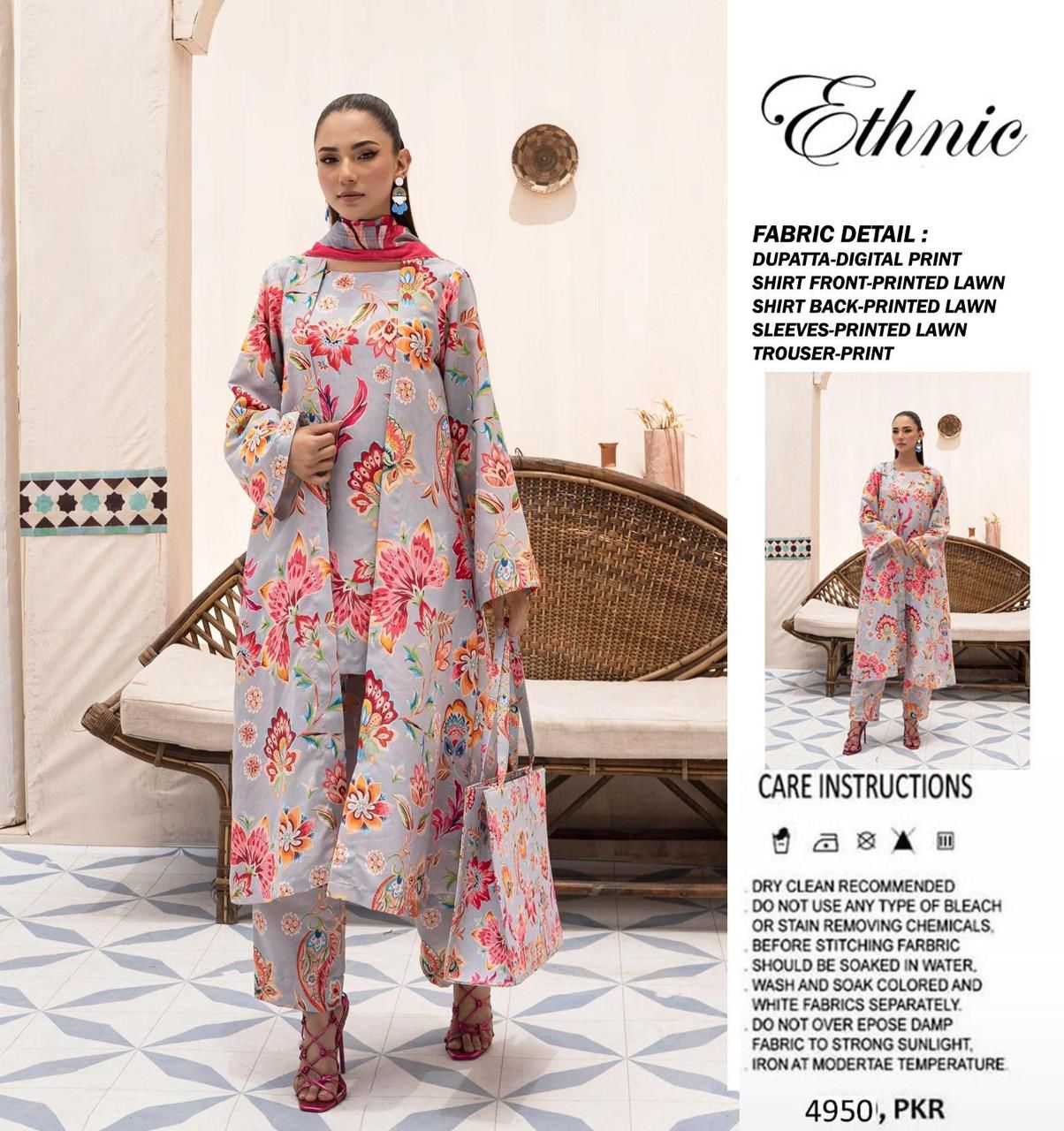 ETHNIC LAWN DIGITAL PRINT ALLOVER (3 PIECE)
