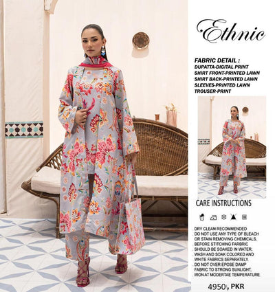 ETHNIC LAWN DIGITAL PRINT ALLOVER (3 PIECE)