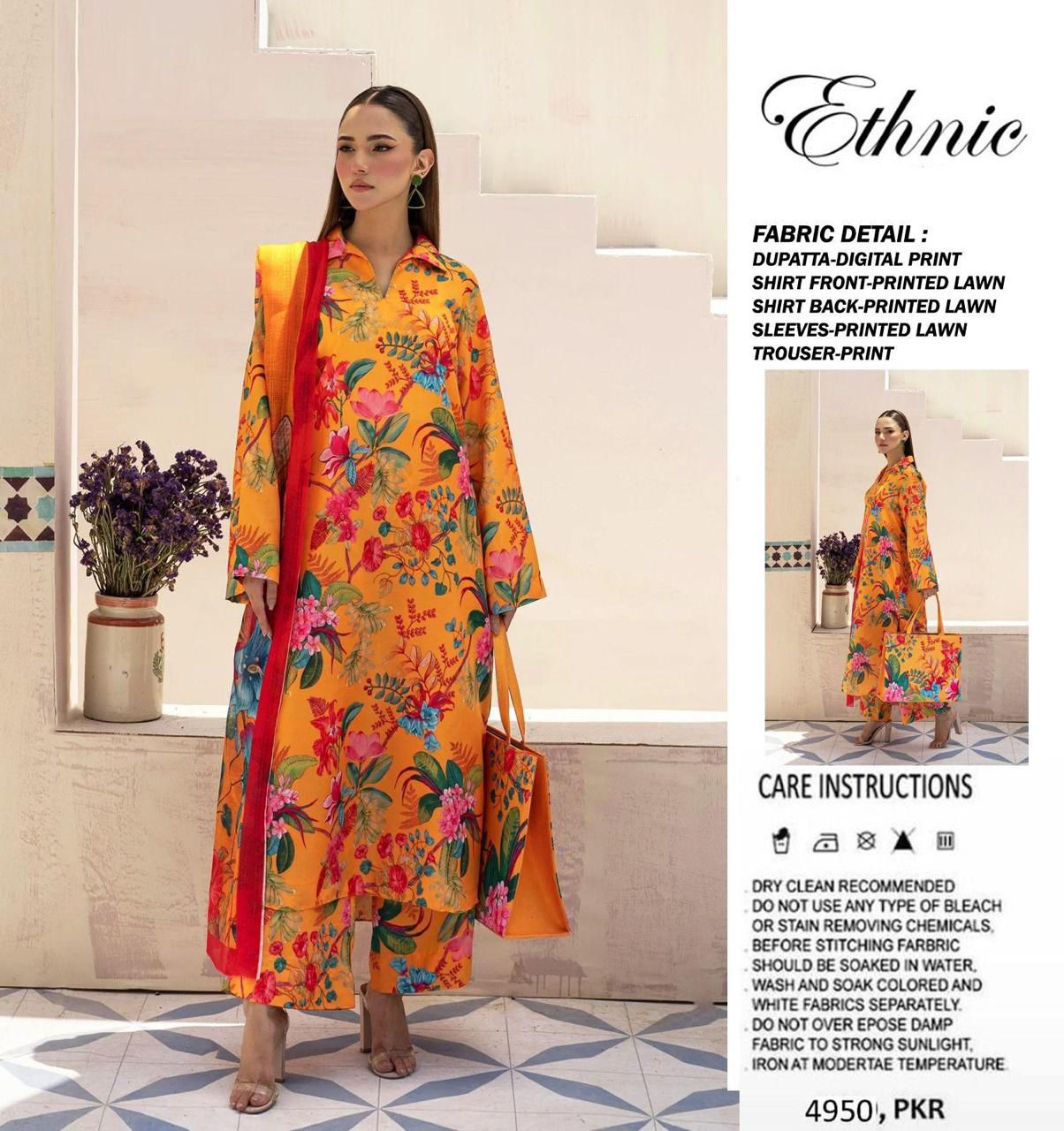 ETHNIC LAWN DIGITAL PRINT ALLOVER (3 PIECE)