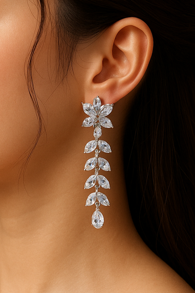 Midnight Blossom Drop Earrings