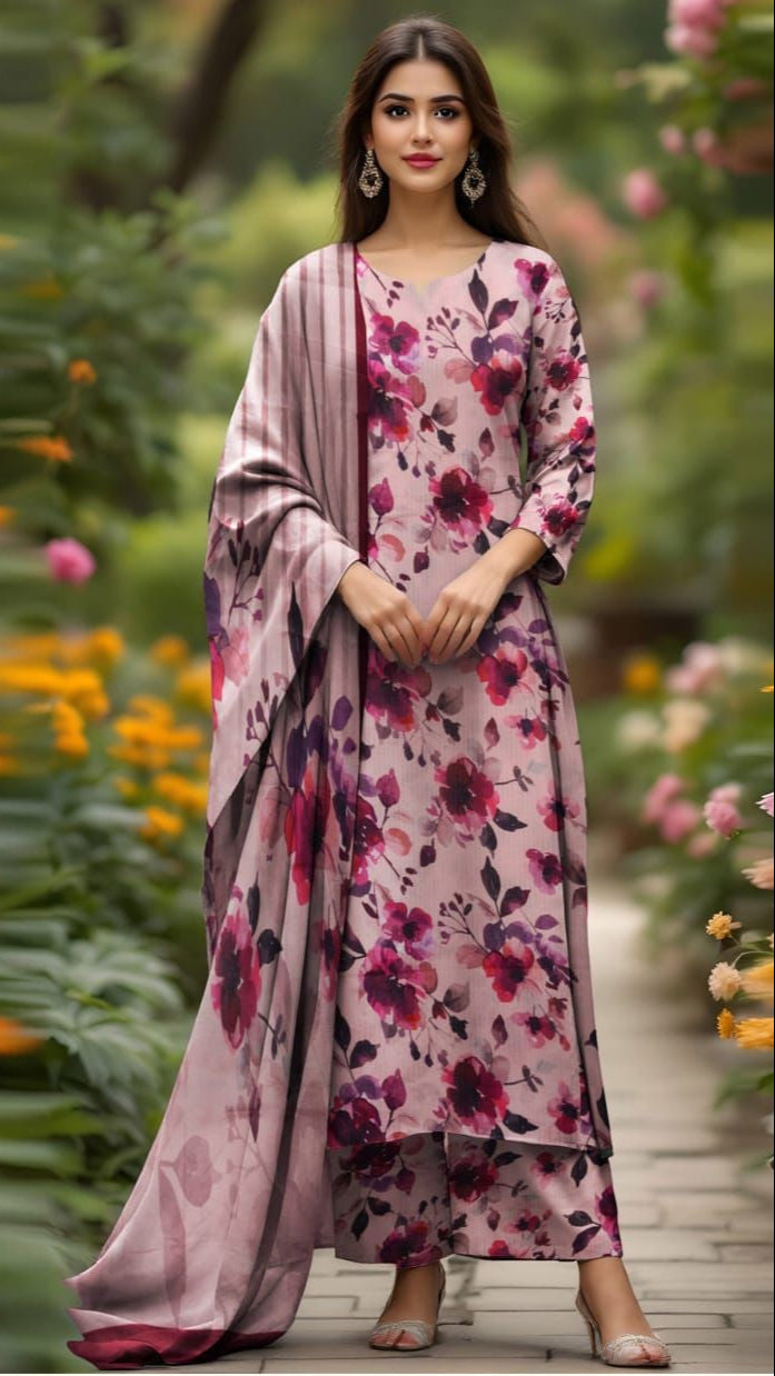 BAROQUE (3 Piece) BANA DORIA LAWN DIGITAL PRINT ALLOVER