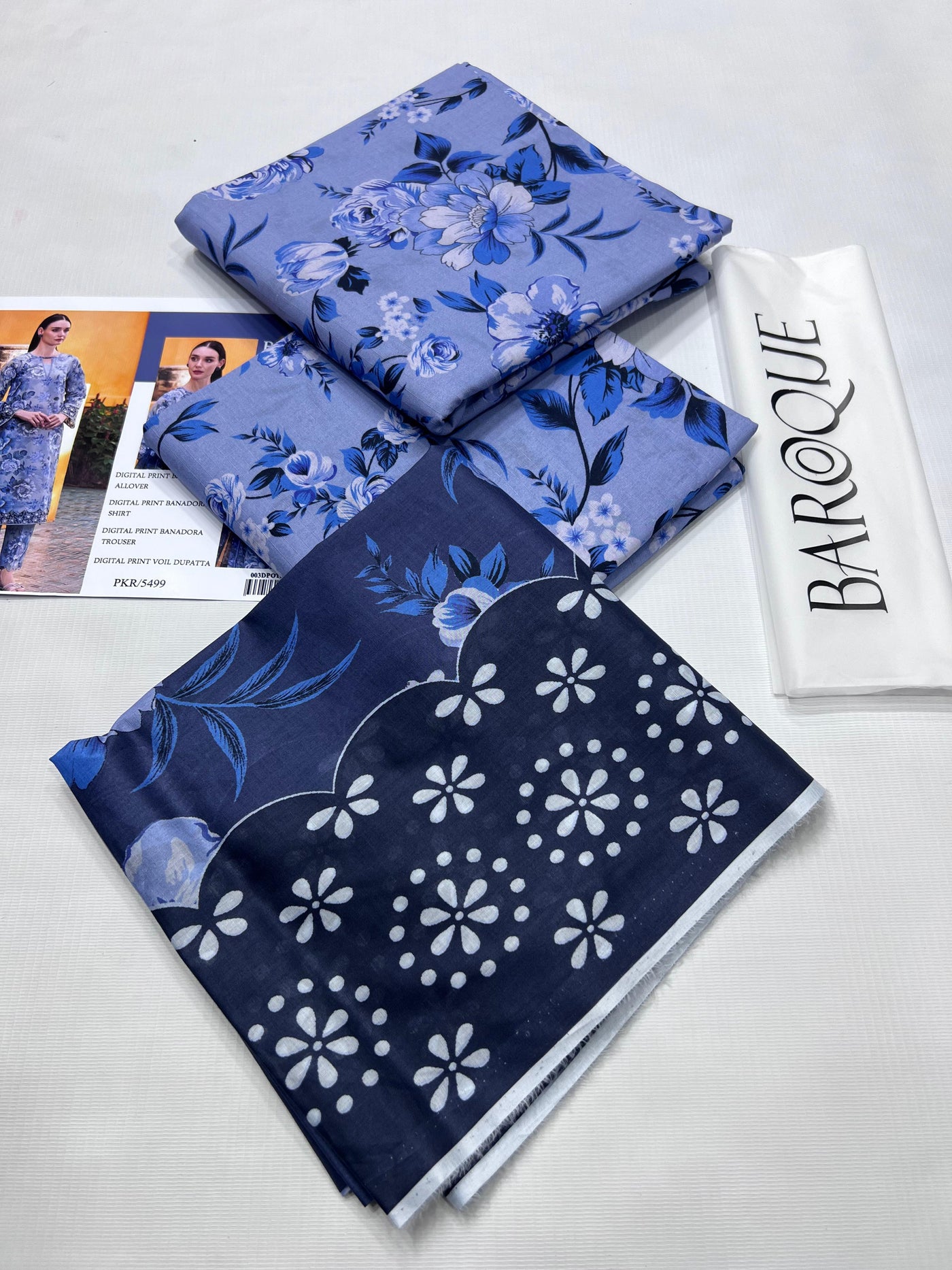 BAROQUE (3 Piece) BANA DORIA LAWN DIGITAL PRINT ALLOVER