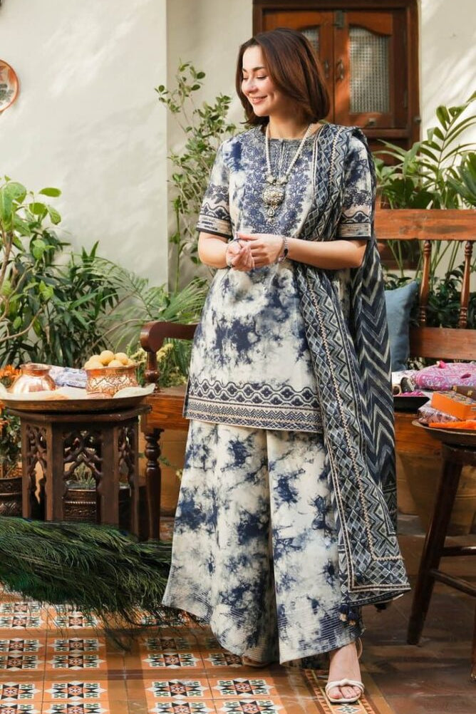 SAPPHIRE LAWN EMBROIDER SUIT (3 PIECE)